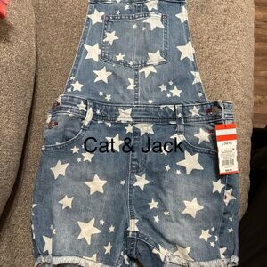 Cat & Jack Starry Blue Denim Overalls